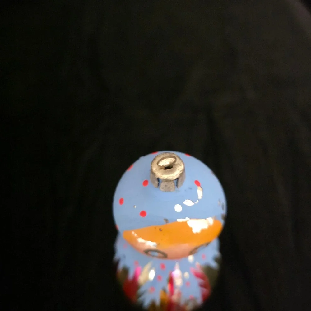 VTG De Carlini ?? Polish ?? Matryoshka Doll Hand Blown Glass Christmas Ornament